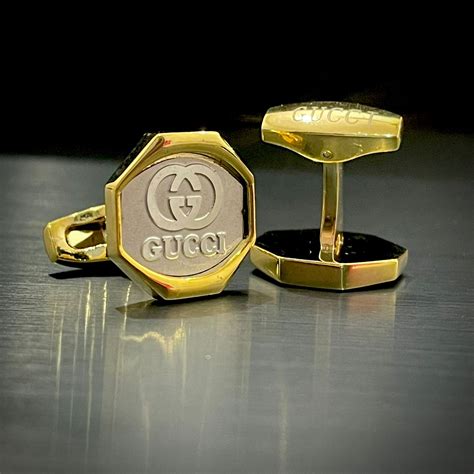 gold gucci cufflinks for men